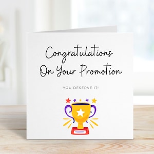 Kaart promotie gefeliciteerd, kaart voor carrièreprestaties, viering van baanpromotie, kaart voor professioneel succes, gefeliciteerd met je promotie!