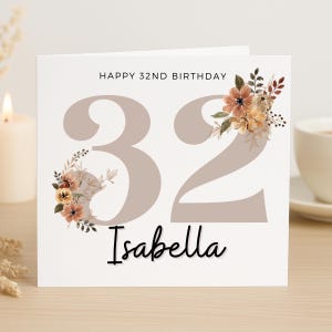 32nd Birthday Card For Her, 32nd Birthday Card For Daughter, 32nd Birthday For Daughter, Thirty-second Birthday Card, Sister, Friend, Niece