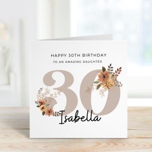 Carte 30e anniversaire, carte 30e anniversaire pour femme, carte 30e anniversaire pour elle, carte 30e anniversaire pour elle, soeur, maman, amie