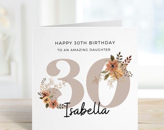 Carte 30e anniversaire, carte 30e anniversaire pour femme, carte 30e anniversaire pour elle, carte 30e anniversaire pour elle, soeur, maman, amie