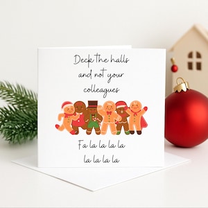 Engraçado Deck the Halls And Not Your Colleagues, Cartão de Natal Estrela de Natal, Cartão de Natal de Colega de Trabalho, Piada de Natal, Cartão de Natal de Trabalho, Cartão de Natal Engraçado