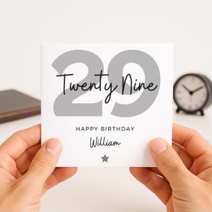 Carte du 29e anniversaire, carte du 29e anniversaire pour mari, cadeau du 29e anniversaire pour lui, carte du 29e anniversaire pour frère, neveu, petit-fils