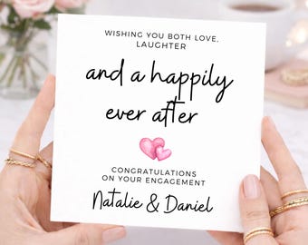 Congrats Engagement Card, Personalised Friend Engagement Card, Personalised Engagement Gift For Friend