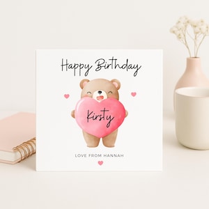 Carte d'anniversaire pour une amie, jolie carte d'anniversaire pour elle, carte d'anniversaire pour nièce, carte d'anniversaire pour meilleure amie, carte d'anniversaire pour tante, soeur