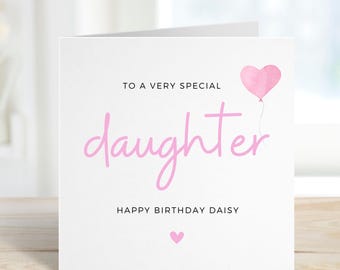 Carte d'anniversaire fille pour elle, carte d'anniversaire fille spéciale, cadeau d'anniversaire pour fille, cadeau d'anniversaire fille, de la part de maman et papa