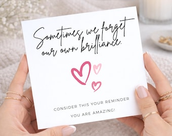 Encouragement Card for Friend, You Are Amazing Card, Thinking of You Gift for Friend, Support Card, Positive Reminder Card