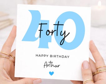 Cartão de aniversário de 40 anos, Cartão de aniversário para homens, Cartão de aniversário para ele