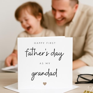 Bonne première fête des pères comme mon grand-père, carte, carte pour grand-père, cadeau fête des pères, cadeau pour grand-père, carte pour la fête des pères, carte pour grand-père