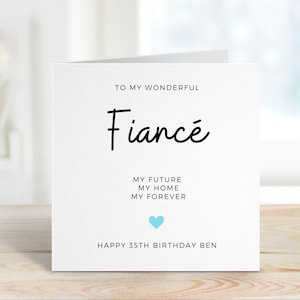 Cartão de aniversário para noivo, cartão de aniversário personalizado para noivo, cartão personalizado para ele, presente de aniversário para noivo, cartão romântico para parceiro