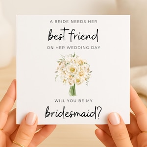 Biglietto d'auguri "Vuoi essere la mia damigella d'onore?", Biglietto di proposta di matrimonio per damigella d'onore, Regalo di proposta di matrimonio per la tua migliore amica, Per damigella d'onore, "Sii la mia damigella d'onore"