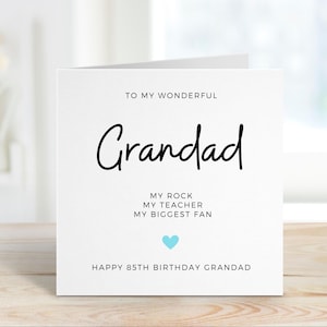 Tarjeta de cumpleaños para abuelo, tarjeta personalizada para abuelo, tarjeta conmovedora de un nieto, regalo personalizado para él