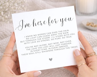 Sympathy Card - Sorry For Your Loss - Bereavement Thinking of You - Condolence