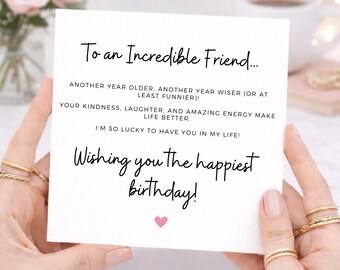 Increíble tarjeta de cumpleaños para un amigo, tarjeta de cumpleaños para un amigo, cumpleaños de un amigo, tarjeta de cumpleaños para un amigo, encantadora tarjeta para un amigo, cumpleaños de un amigo