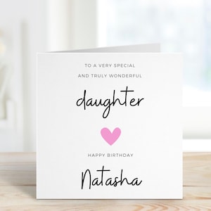 Carte d'anniversaire fille pour elle, carte d'anniversaire fille spéciale, cadeau d'anniversaire pour fille, cadeau d'anniversaire fille, de la part de maman et papa