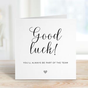 Carte porte-bonheur, Adieu de l'équipe, Cadeau de départ d'un employé, Au revoir sur le lieu de travail, Meilleurs voeux pour l'avenir, Adieu au bureau, Meilleurs voeux sur le lieu de travail