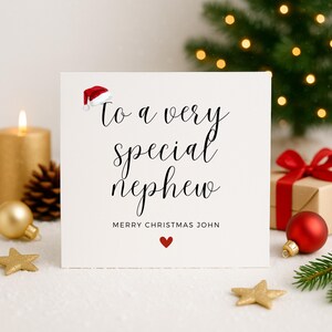 Weihnachtskarte Für Meinen Neffen – Herzliche Grüße Mit Personalisiertem Text