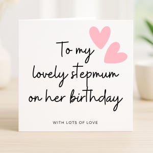 Tarjeta de cumpleaños para mi querida madrastra, tarjeta de cumpleaños para una querida madrastra, tarjeta de cumpleaños para madrastra, tarjetas de cumpleaños para madrastra, tarjeta para madrastra