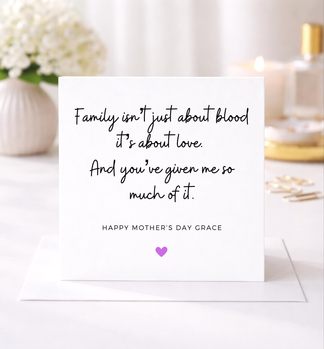 Step Mu Step Mum Mother's Day Card, Happy Mothers Day Card, Card for Mothers ...