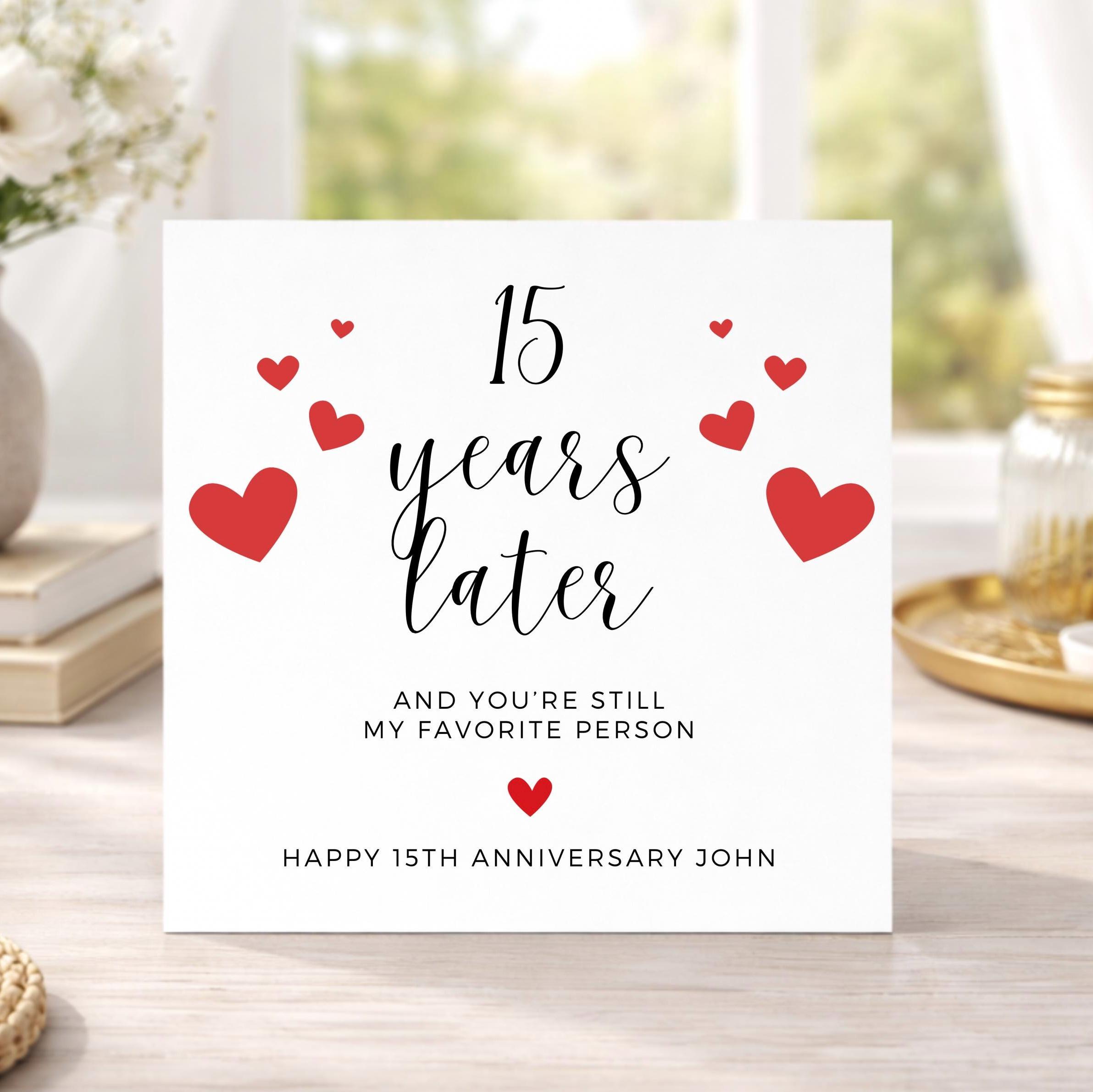 15th Anniversary Greetings Cards - Etsy Canada