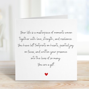 Vous êtes un cadeau, beau poème pour un ami, carte Vous êtes incroyable, carte de remerciement, carte de félicitations, carte personnalisée, ami incroyable, meilleure amie