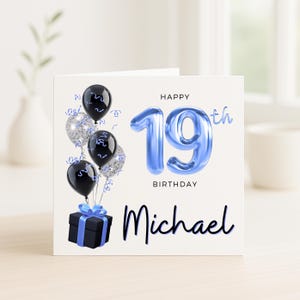 Carte d'anniversaire 19e pour homme, fils, cadeau 19e anniversaire, carte 19e anniversaire pour lui, frère, ami, neveu, petit-fils