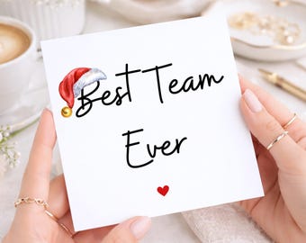 Beste team ooit kerstkaart, feestelijke kerstkaart voor collega's, kantoorteamkaart, kerstcadeau personeel, collega-kaart, baas teamkaart