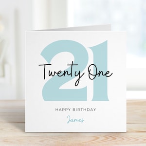Carte de 21e anniversaire pour lui, carte de 21e anniversaire pour homme, carte d'anniversaire pour fils, carte d'anniversaire de frère, vingt et unième carte pour petit-fils