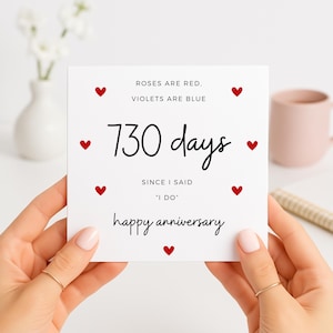 Nous avons dit oui - carte d'anniversaire romantique pour mari ou femme, jolie carte de mariage, carte d'étape de mariage jours ensemble