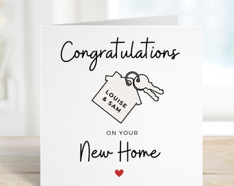 Carte de voeux pour votre nouvelle maison, carte de pendaison de crémaillère, cadeau pour nouvelle maison, cadeau de pendaison de crémaillère pour amis, carte personnalisée pour nouvelle maison