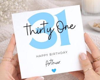 31st Birthday Card, 31st Birthday Card For Son, 31st Birthday Gift For Him, Thirty-first Birthday Card, Brother, Friend, Husband Birthday