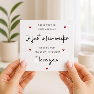 We'll Be Wed Soon-kaart, To My Husband To Be, romantische kaart voor verloofde, gepersonaliseerde verlovingskaart, ik hou van je bruiloft aftellen