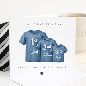 Carte de football pour papa, carte de fête des pères, carte pour papa, carte de fête des pères des enfants, carte de papa personnalisée, bonne fête des pères papa