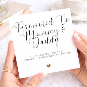 Felicitatiekaart voor kersverse ouders - Van mama en papa tot nieuwe ouders - Gepersonaliseerde kaart