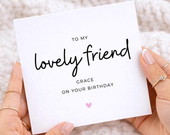 Tarjeta de cumpleaños para mi amigo/a, regalo de cumpleaños para mi mejor amigo/a, nombre personalizado, tarjeta de cumpleaños para un amigo/a