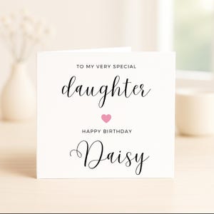 Carte d'anniversaire fille pour elle, carte d'anniversaire spéciale pour fille, cadeau d'anniversaire de maman et papa, idée cadeau fille