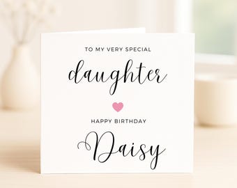 Carte d'anniversaire fille pour elle, carte d'anniversaire spéciale pour fille, cadeau d'anniversaire de maman et papa, idée cadeau fille