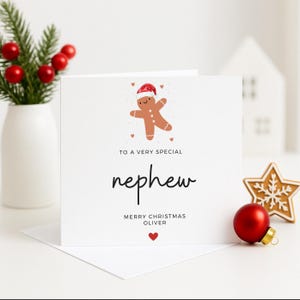 Neffe Weihnachtskarte, Weihnachtskarte für Neffe, Neffe Weihnachtskarten, Neffe 1. Weihnachten, Weihnachtskarte für Neffe, NeffeWeihnachtsgeschenk