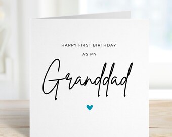 Premier anniversaire comme mon grand-père, carte grand-père de bébé, jolie carte d'anniversaire grand-père, pour grand-père, carte spéciale grand-père, cadeau d'anniversaire grand-père