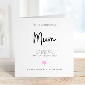 Mama Geburtstagskarte, personalisierte Karte für Mutter, süße Karte für Mama von Tochter oder Sohn, herzliche Karte für Sie, inklusive benutzerdefinierter Nachricht