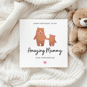 Leuke verjaardagskaart voor mama, verjaardagskaart mama, verjaardagskaart mama van kinderen, geweldige verjaardagskaart mama, gepersonaliseerde gelukkige verjaardag mama