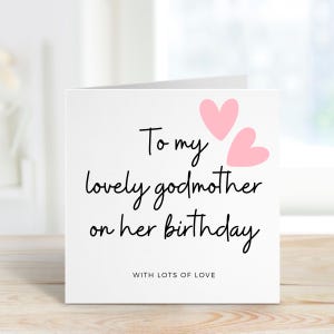 Tarjeta de cumpleaños para mi querida madrina, tarjeta de cumpleaños para una querida madrina, tarjeta de cumpleaños para madrina, tarjetas de cumpleaños para ella, tarjeta de madrina