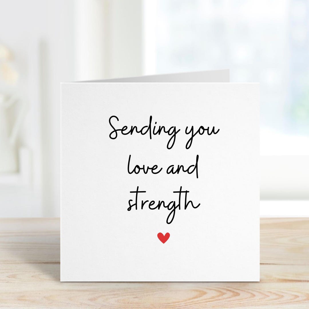 Sending Love and Strength - Sympathy Card, Thinking of You Card - Etsy
