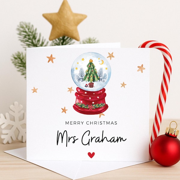 Biglietto di Natale per insegnanti, Biglietto di Natale per insegnanti, Biglietto di Natale personalizzato per insegnanti, Biglietto di Natale per insegnanti, Regali di Natale per insegnanti