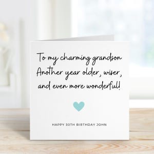 Al mio adorabile nipote, biglietto d'auguri per nipote, biglietto d'auguri per nipote, regalo di compleanno per nipote, nipote speciale