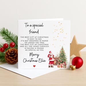 Carte de Noël d'un ami, carte de Noël meilleur ami, carte de Noël pour amis spéciaux, carte de Noël d'un ami, carte de Noël meilleur ami, poème
