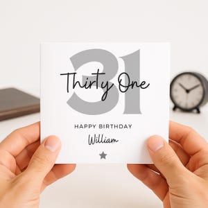 Carte d'anniversaire pour homme pour 31 ans, Carte pour fils de 31 ans, Cadeau pour homme de 31 ans, Carte de 31 ans pour un ami, Anniversaire de mari