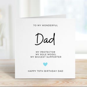 Carte d'anniversaire de papa, carte personnalisée pour père, carte bien pensée de fils ou fille, carte personnalisée pour lui, idée cadeau d'anniversaire de père