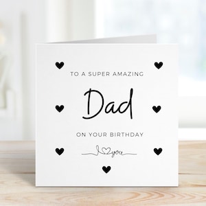 Tarjeta de cumpleaños para papá, regalo de cumpleaños para papá, feliz cumpleaños papá, tarjeta de cumpleaños para papá, papá increíble, tarjeta linda para papá