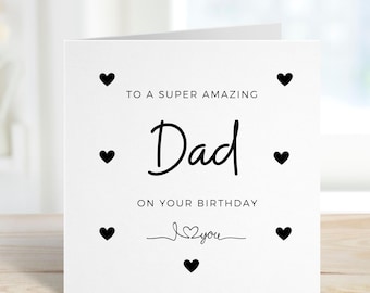 Carte d&#39;anniversaire pour papa, cadeau d&#39;anniversaire pour papa, joyeux anniversaire papa, carte d&#39;anniversaire pour papa, papa incroyable, jolie carte pour papa