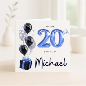 Biglietto di auguri per il ventesimo compleanno da uomo, biglietto di auguri per il ventesimo compleanno da lui, regalo per il ventesimo compleanno da figlio, biglietto di auguri per il ventesimo compleanno da fratello, amico, nipote